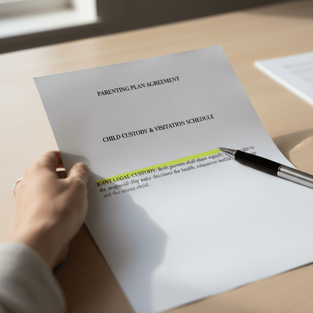Right of first refusal clause in parenting plan
